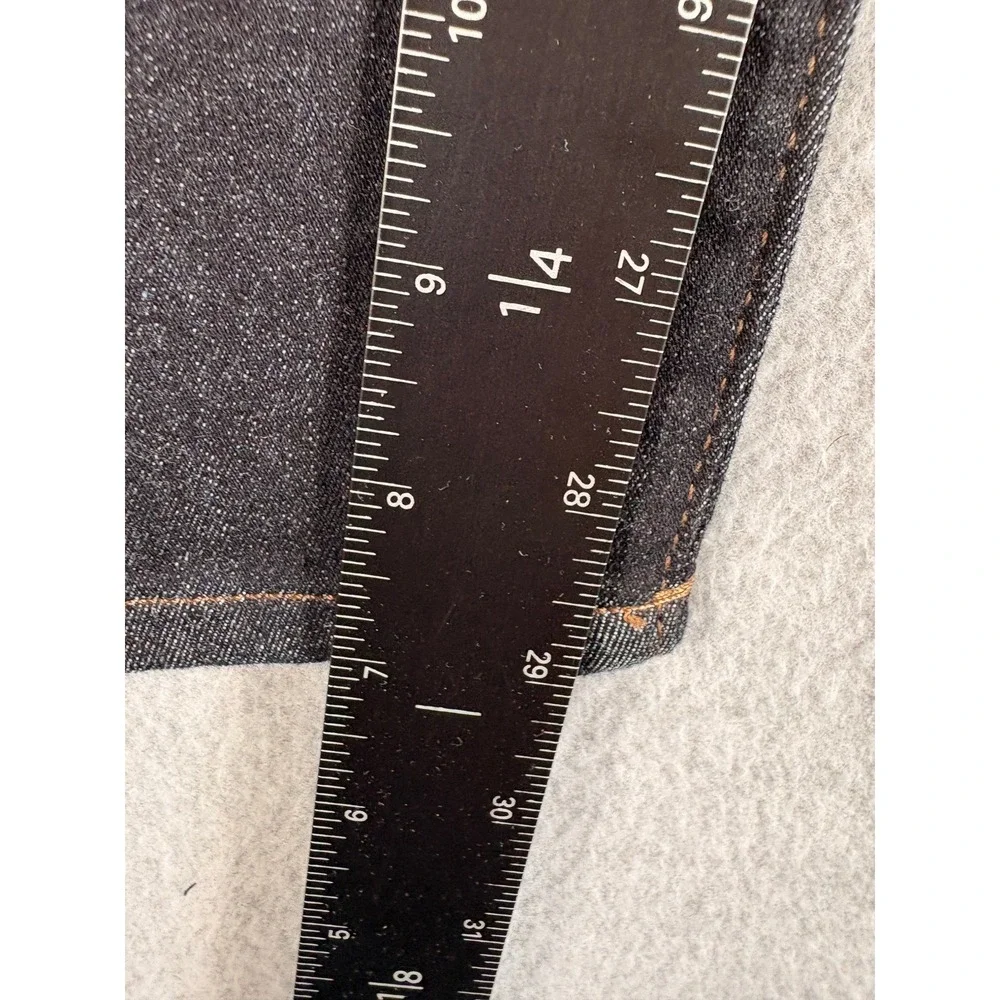 Express Jeans Mens 31x30 Black Denim Dark Wash Hyper Stretch Slim Straight Leg